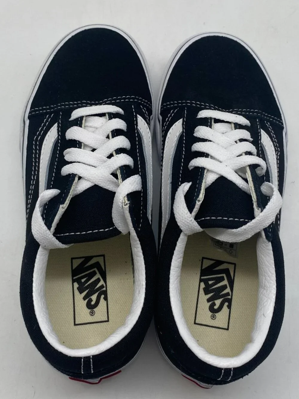 VANS OLD SKOOL PLATFORM BLACK/WHITE US YOUTH SIZE 2